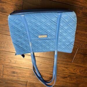 Blue Quilted Tote Bag Veers Bradley